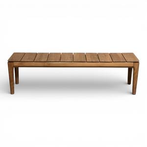 Banc de jardin moderne en teck massif 4 places, résistant aux intempéries, pour l'extérieur, l'entrée, l'extérieur, sièges écologiques pour les hôtels - Product Image 4