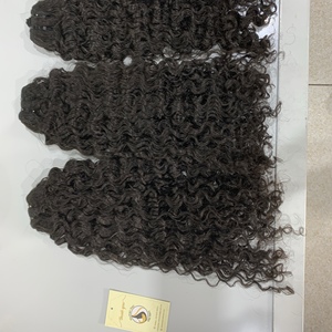 Cheveux humains vierges brésiliens de haute qualité, couleur naturelle, cuticule alignée, faisceaux doublement étirés, boucles ondulées, vendeurs en gros - Product Image 4