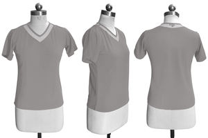 Boutique India exclusiva de moda Ropa occidental Tops de punto de color melocotón Ropa regular cómoda para Tops cortos de estilo formal - Product Image 5