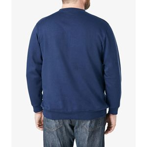Sudadera de cuello redondo azul marino para hombre al por mayor, Jersey de algodón 100% para todas las estaciones, tejido polar transpirable, diseño estampado de invierno - Product Image 2