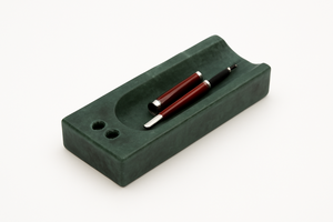 ถาดปากกาหินอ่อนสีขาวแบบมินิมอลพร้อมที่ใส่ปากกาสองชั้นสำหรับจัดโต๊ะที่เก็บของในสำนักงานอย่างมีสไตล์สำหรับเขียนเครื่องมือและปากกา - Product Image 2