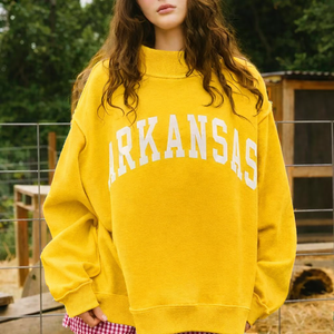 Sweat-shirt oversize pour femme, col montant, badge à paillettes, streetwear, tissu doux et confortable, vêtements d'hiver, coupe décontractée, pull décontracté - Product Image 2