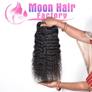 Lot de cheveux humains indiens Remy Moon Hair, bouclés, lisses et soyeux, 100% non traités, commande en ligne directe d'usine - Product Image 2