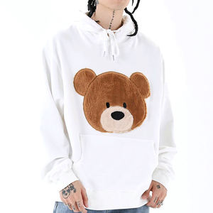 Sudaderas con Capucha de Invierno para Hombre, Diseño OEM Personalizado al por Mayor, Logotipo 3D, Parches de Forro Polar, Bordado, Letras Grandes Teñidas, 100% Algodón Transpirable - Product Image 5