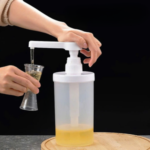 Botellas dispensadoras de salsa de plástico con logotipo personalizado con bomba de 10ml, 20ml, 30ml para jarabe de miel, leche condensada, tienda de bebidas, restaurante - Product Image 2