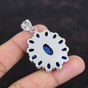 Lapis Lazuli Gemstone Pendentif 925 Sterling Silver Handmade Designer Pendentif Naturel Gemstone Bijoux Cadeau De Noël - Product Image 4
