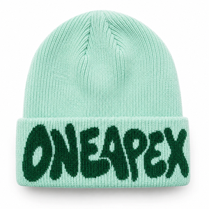 Mint Green Graphic Knit Beanie Hat Unisex <b>Winter</b> <b>Cap</b> Streetwear Headwear Custom Wholesale OEM Factory Premium Warm <b>Cap</b> - Product Image 5