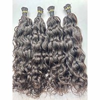 ITIP MICROLINKS Extensions de cheveux indiens, provenant d'un seul donneur, 100% cuticules alignées, cheveux vierges Remy, ondulations profondes lâches, qualité supérieure, longue durée