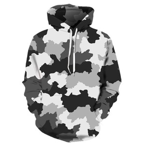 Sweat à capuche d'entraînement de printemps et d'automne pour hommes, vêtements de travail élastiques respirants avec imprimé camouflage, nouveau design de sweat à capuche - Product Image 3
