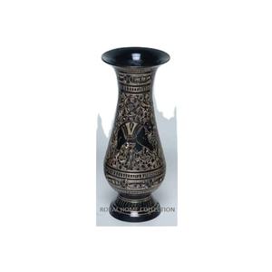 Vase à fleurs et Pot en laiton noir et doré de conception classique vente en gros de Table de salon de maison Vases à fleurs décoratifs à bas prix - Product Image 1