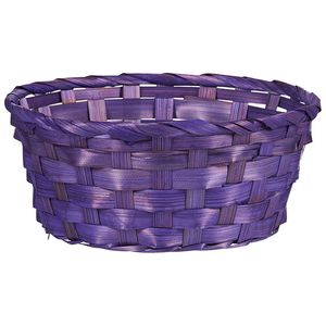 Wholesale Unisex Easter Storage <b>Basket</b> Handmade Natural Bamboo <b>Linen</b> Lining Colourful Display Featuring Handle for Festivals - Product Image 1