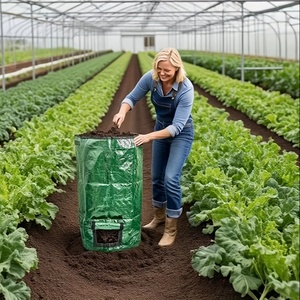 Sacs de culture de jardin Saifili durables et modernes en PE 150 g/m² pour <span class=keywords><strong>compost</strong></span> et fermentation, imperméables, respirants, faciles à utiliser, bac de jardinage épaissi - Product Image 6
