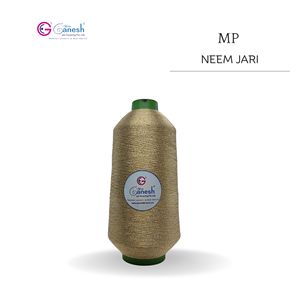 180D MP Neem Jari <b>Metallic</b> Flora Jari Embroidery <b>Yarn</b> High Tenacity Lurex MS-Type Polyester for Sewing Hand Knitting Weaving - Product Image 1