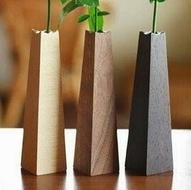 Maceta de madera rústica con elegante acabado de madera natural para plantas de interior, jardín al aire libre, decoración del hogar, cerámica - Product Image 4