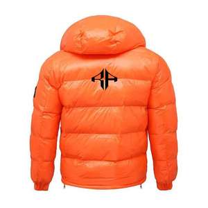 Top New SHINY PUFFER JACKET-Chaqueta acolchada púrpura para hombre Chaqueta de invierno hinchada con logotipo personalizado de ATLANTIC - Product Image 2