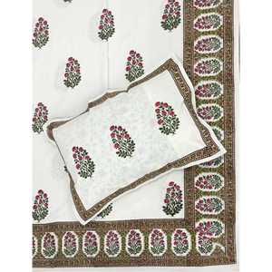 Juego de 3 Sábanas Dobles Ecológicas de Estilo Clásico con Fundas de Almohada, 100% Algodón, Cómodas Sábanas Planas para Uso Doméstico - Product Image 1