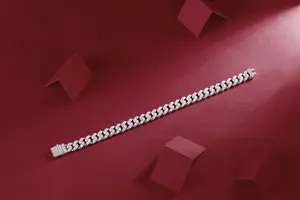 Premium 8mm Miami Cuban Link Iced Out <b>Bracelet</b> 925 Sterling Silver VVS D Moissanite Hip Hop Jewelry - Product Image 3