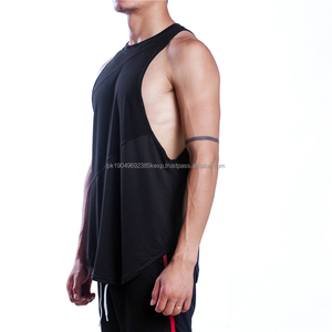 Débardeurs à coupe carrée, débardeurs côtelés musculaires, débardeurs de sport personnalisés en gros, débardeurs stringer pour hommes - Product Image 5