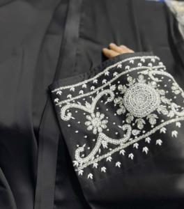 Ropa musulmana tradicional de mujer modesta elegante islámica hermosa mano trabajo Abaya estilo Dubai-accesorio incluido - Product Image 1