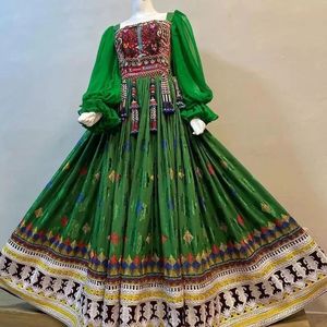 Robe afghane faite à la main de haute qualité pour femmes vêtements traditionnels en soie meilleur matériel pour l'été Style Vintage-0674 - Product Image 4