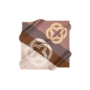 Digital Printed 90x90 Silk Crepe Satin <b>Square</b> <b>Scarf</b> - Product Image 1