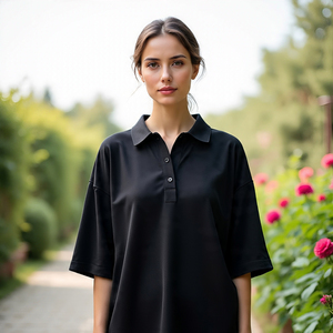 Polos de gran tamaño, ropa deportiva para mujer, camisa de hombro caído de Golf, ropa de calle para correr de manga corta para mujer, polos para mujer - Product Image 2