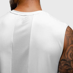 Respirant léger débardeurs coton fibre de bambou texte personnalisé imprimé vêtements de sport maillots grande taille couleur unie en gros - Product Image 2