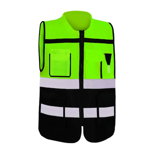 Chalecos DE SEGURIDAD reflectantes personalizados para hombres y mujeres con bolsillos Chaleco de seguridad de construcción de tela de malla - Product Image 3