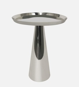 Silver Pilar Design Metal <b>Table</b> With Iron Top <b>Tables</b> Accent <b>Side</b> <b>Table</b> for Living Room and Home Furniture <b>High</b> Quality - Product Image 3
