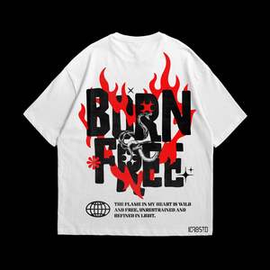 Camiseta de 100% algodón Unisex de gran tamaño personalizable DTG estampado 260 gramos tejido de punto teñido liso para hombres y mujeres colocación frontal - Product Image 2