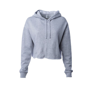 Women's Custom <b>Winter</b> Oversized Crop <b>Top</b> OEM Service Pullover Hoodie Long Sleeve Fleece Front Logo - Product Image 1