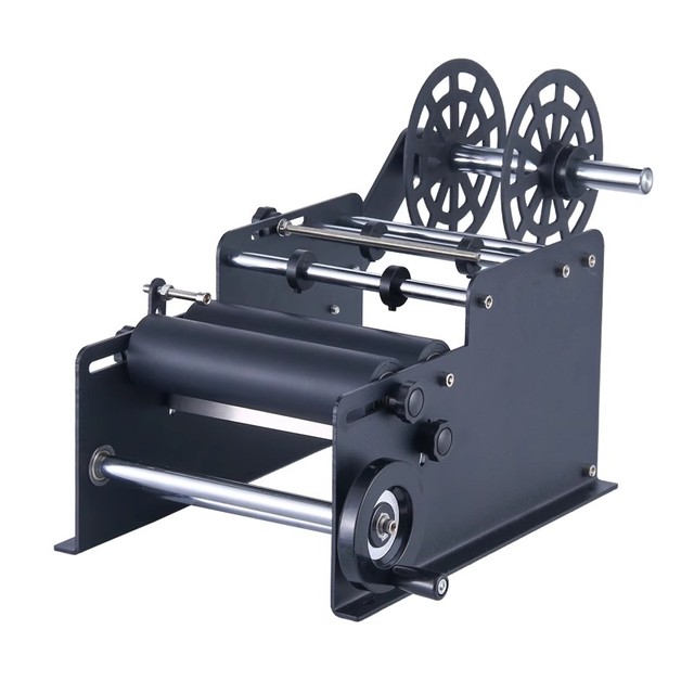 Semi-Auto Manual Labeling Machine for Round Bottles for Metal Glass Paper Wood Foil Packaging with Durable Bearing Components