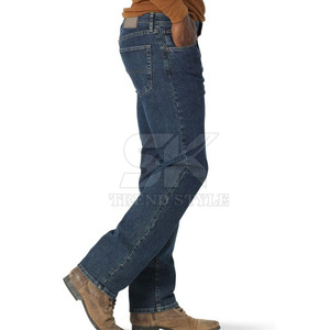 Pantalones vaqueros de hombre de tela cómoda y de alta calidad, corte ajustado, 100% algodón, para viajes y uso diario. - Product Image 2