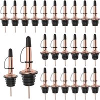 Verseur de vin de luxe Bull Stainlessstill pour vin Champagne Whisky Verseur pour liqueur pour Bar Cuisine avec bouchons anti-poussière en caoutchouc