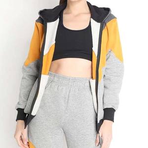 Ventes en gros 2025 de sweats à capuche en tricot pour femmes, avec fermeture éclair, imprimés sur mesure, coupe ajustée, logo sur le devant, streetwear, sweats à capuche de différentes couleurs - Product Image 4