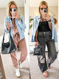 Veste en jean décontractée pour femmes avec poches avant haut rempli de coton à bouton unique pour les vestes d'automne/hiver - Product Image 2