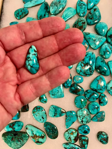 Natural Mountain Turquoise Gemstone Turquoise Loose Gemstone Cabochon For Making <b>Jewellery</b> - Product Image 3
