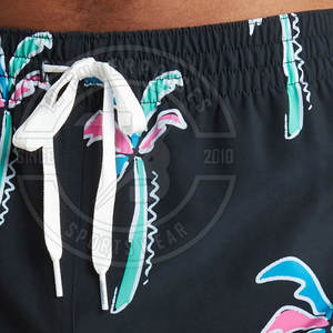 Short de bain décontracté 100% coton confortable pour homme avec motif solide Personnalisable Logo Design fabriqué en usine Maillot de bain à la mode - Product Image 5