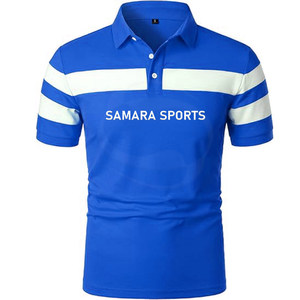 เสื้อโปโลสำหรับผู้ชายเสื้อทีเชิร์ลำลองผ้าโพลีเอสเตอร์กันหดและย้อมสีเรียบ - Product Image 1