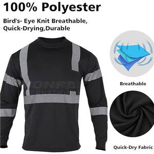 Camisa DE SEGURIDAD reflectante de manga larga transpirable para uso industrial y de construcción OEM ODM disponible - Product Image 4