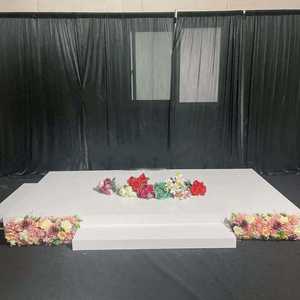 พื้นเวทีแบบพกพาสำหรับงานแต่งงานสีขาวเหมือนฝันสำหรับงานปาร์ตี้วัสดุโลหะทำจากไม้ - Product Image 3