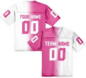 Vente en gros de vêtements de sport urbains maillots de football américain hip-hop personnalisés avec sublimation audacieuse manches courtes conceptions et étiquettes OEM - Product Image 1