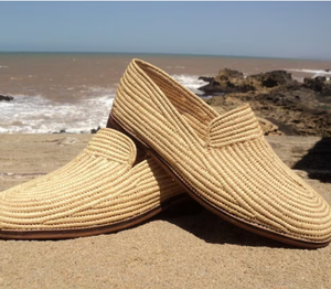 Mocasines de rafia marroquí, zapatos de rafia tejidos a mano, sandalias de verano, sandalias deslizantes de rafia, hechas a mano - Product Image 1