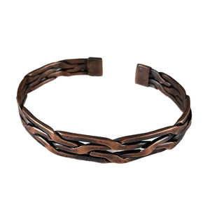 2009 polished <b>copper</b> cuff Monaco artisan Indian wedding jewelry for women rainbow oxidized patina green <b>copper</b> cuff <b>bracelet</b> - Product Image 4