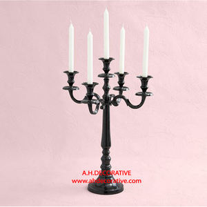 Candelabros recubiertos de polvo blanco de alta calidad, 5 brazos, superventas, candelabros de diseño antiguo hechos a mano para decoración, cantidad personalizada - Product Image 5