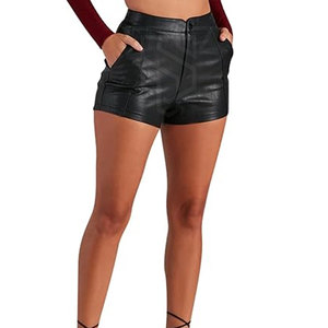 2025 Shorts en cuir respirant de haute qualité à la mode pour femmes couleur personnalisée à vendre - Product Image 4