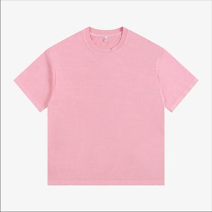 Camiseta extragrande Unisex personalizada 100% algodón transpirable aspecto lavado estilo envejecido sólido Primavera/Verano Casual tejido Unisex - Product Image 2