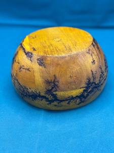 Handcrafted Wooden Yarn Bowl Knitting Crochet Supplies with Swirl Cutout Portable Yarn Holder <b>Knitters</b> <b>Gift</b> Yellow - Product Image 6