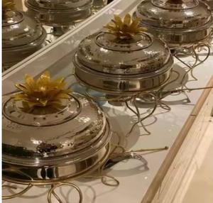 Dinnerware Set Casserole Dishes Kitchenware Accessories Round <b>Food</b> Server <b>Buffet</b> <b>Warmer</b> Chaffing Dishes for Tableware - Product Image 4