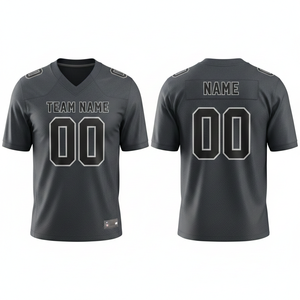 เสื้ออเมริกันฟุตบอลผู้ชายแบบกำหนดเอง ผ้าโพลีเอสเตอร์ 100% ระบายอากาศได้ดี ชุดกีฬาไซส์ใหญ่ แขนสั้น ชุดทีมแบบส่วนตัว - Product Image 6